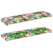 vidaXL Palldynor för bänk 2 st Tropisk Dschungel 150x40x8 cm Oxfordtyg