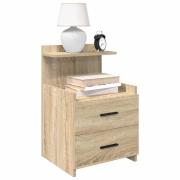 vidaXL Sängbord 2 st med 2 lådor Sonoma ek 40x36,5x62 cm