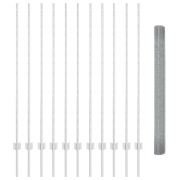 vidaXL Svetsat Trådgärde med 22 U-poster Silver 1.4x25 m Stål