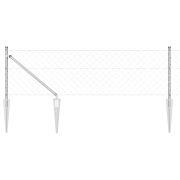 vidaXL Kedjestängsel med 7 spikpollar 0,6x10 m Galvaniserat stål