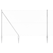vidaXL Kedjestängsel med 7 spikposter 1.6x10 m Galvaniserad stål