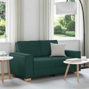 vidaXL 2-sitssoffa mörkgrön 120 cm tyg