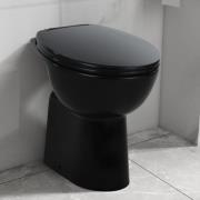 vidaXL Hög toalettstol 7 cm förhöjd höjd spolkant mjuk stängning