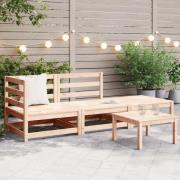vidaXL Loungegrupp 3 delar massiv furu