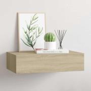 vidaXL Väggmonterad låda ek 40x23,5x10 cm MDF