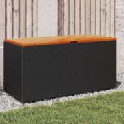 vidaXL Dynbox svart 110x50x54 cm konstrotting akaciaträ