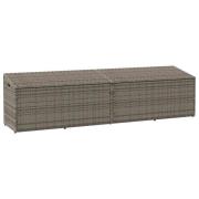 vidaXL Förvaringslåda för trädgård grå 220x50x58 cm konstrotting