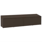 vidaXL Förvaringslåda för trädgården brun 220x50x58 cm konstrotting