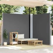 vidaXL Infällbar sidomarkis 200x600 cm antracit