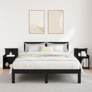 vidaXL sängskåp 2 st svart ek 40x35x60 cm konstruerat trä
