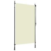 vidaXL Rullgardin utomhus 120x270 cm gräddvit