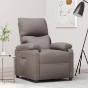 vidaXL Reclinerfåtölj taupe tyg