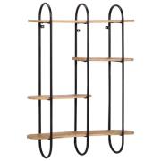 vidaXL Vägghylla 90x20x116,5 cm mango massivt grovt trä