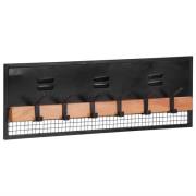 vidaXL Vägghängd klädhängare 90x11x30 cm mango i massivt trä