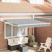 vidaXL Markis infällbar antracit och vit 3x2,5 m tyg&aluminium