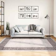 vidaXL Matta tvättbar vit och svart 150x230 cm halkfri