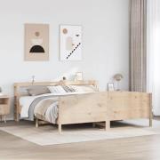 vidaXL Sängram utan madrass 200x200 cm massiv furu