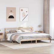 vidaXL Sängram utan madrass 200x200 cm massiv furu