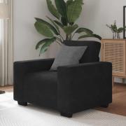 vidaXL Soffstol svart 60 cm sammet