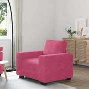vidaXL Soffstol vinröd 60 cm sammet