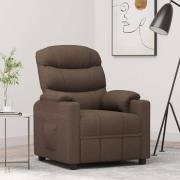 vidaXL Reclinerfåtölj brun tyg