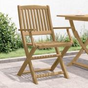vidaXL Hopfällbara trädgårdsstolar 4 st 57,5x54,5x90 cm massiv akacia