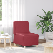 vidaXL Soffstol utan armstöd vinröd 55 cm konstläder