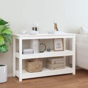vidaXL Konsolbord vit 110x40x74 cm massiv furu