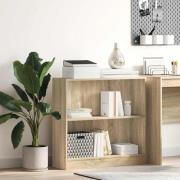 vidaXL Bokhylla Sonoma ek 80x24x75 cm konstruerat trä