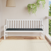 vidaXL Dyna för trädgårdsbänk svart rutmönster 180x50x4 cm oxfordtyg