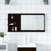 vidaXL Badrumsspegelskåp svart ek 90x11x45 cm konstruerat trä