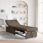 vidaXL Soffa Säng 3-i-1 Utdragbar Design Armégrön Faux Suede Läder