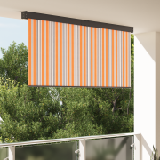 vidaXL Utomhus rullgardin Randig Justerbar Gul och blå 200 x 250 cm ty...