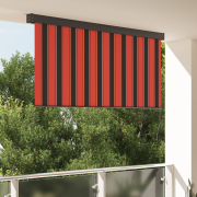 vidaXL Utomhus rullgardin Randig Justerbar orange och brun 220 x 250 c...