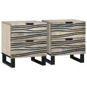 vidaXL Sängbord med låda 2 pcs Valnöt 40 x 33.5 x 46 cm
