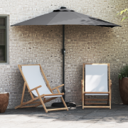 vidaXL Trädgårdsparasol Antracit 294 x 150 x 223 cm tyg