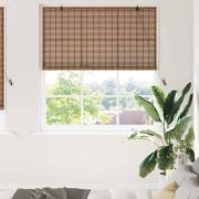 vidaXL Rullgardin med gardiner Brun 150 x 220 cm Bambu