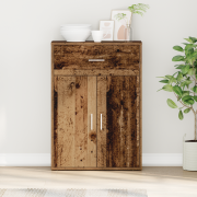 vidaXL Sideboard med låda med hylla Gammalt trä 79 x 38 x 80 cm Konstr...
