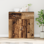 vidaXL Sideboard med låda med hylla Gammalt trä 79 x 38 x 80 cm Konstr...