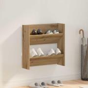 vidaXL Väggskoskåp artisan ek 60 x 18 x 60 cm Konstruerat trä