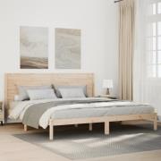 vidaXL Sängram utan madrass extra lång 180x220 cm massivt trä
