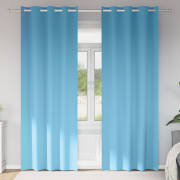 vidaXL Gardiner med gardiner 2 pcs Ljusblå 245 x 140 cm Polyester
