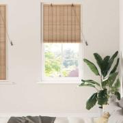 vidaXL Rullgardin med gardiner Natur 80 x 160 cm Bambu