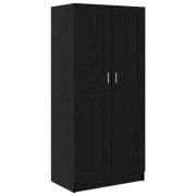 vidaXL Garderob Svart ek 82.5 x 51.5 x 180 cm Konstruerat trä