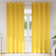 vidaXL Gardiner med gardiner 2 pcs senapsgul 260 x 140 cm Polyester