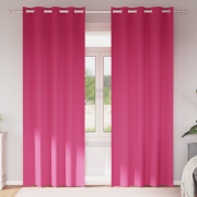 vidaXL Gardiner med gardiner 2 pcs Ljusrosa 260 x 140 cm Polyester