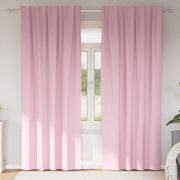 vidaXL Gardiner med gardiner 2 pcs Babyrosa 260 x 140 cm Polyester