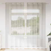 vidaXL Gardiner med gardiner 2 pcs Gräddvit 140 x 260 cm Polyester
