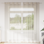 vidaXL Gardiner med gardiner 2 pcs Sand 140 x 260 cm Polyester