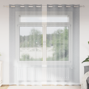 vidaXL Gardiner med gardiner 2 pcs Mörkgrå 140 x 260 cm Polyester